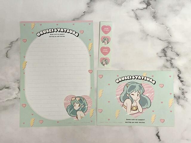 【100円ショップ×うる星やつら】ミントグリーンはピンクのハートがアクセントのラムちゃんデザイン！