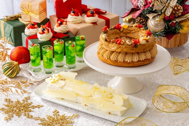 「スイーツコーナー」＜期間：2025年11月6日～12月25日＞【【ヒルトン名古屋】ホリデーシーズンの食の旅が楽しめるランチ＆ディナービュッフェ「ワールド・クリスマス・ビュッフェ ～五感を満たす美食の旅～」開催】