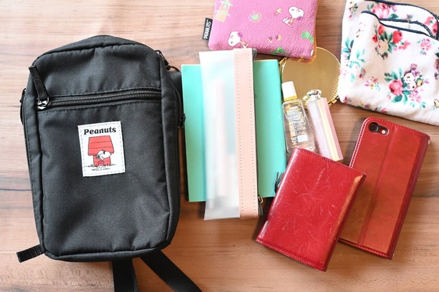 【『SNOOPY JOE COOL めっちゃ整う！オールインショルダーバッグ BOOK』（宝島社）】ライターのお出かけグッズ（私物）がたっぷり入りました