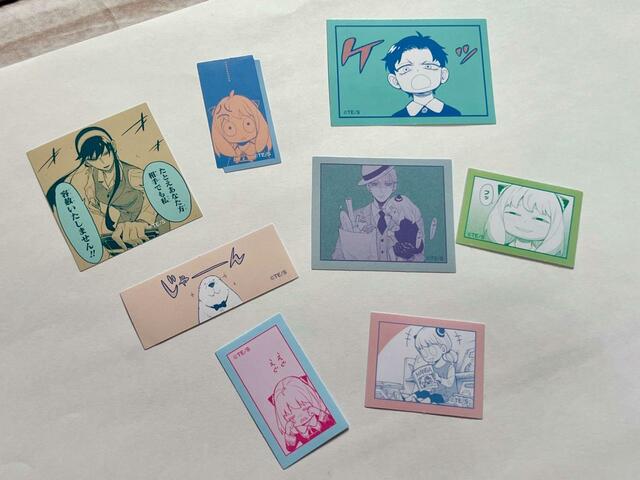 四角いシール3（8枚）アーニャの「フッ」やかっこいいヨルまでバラエティ豊か♪