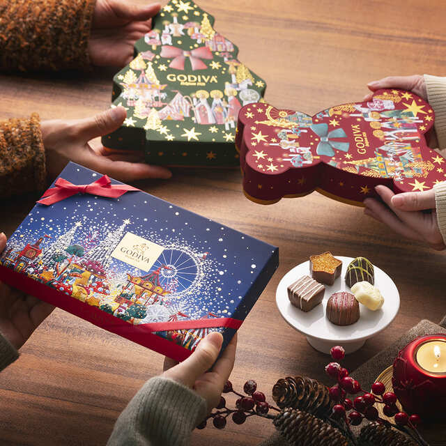 【ゴディバ】ブリュッセルのクリスマスマーケットをテーマに、家族や大切な人と楽しむイベント、クリスマスを表現！