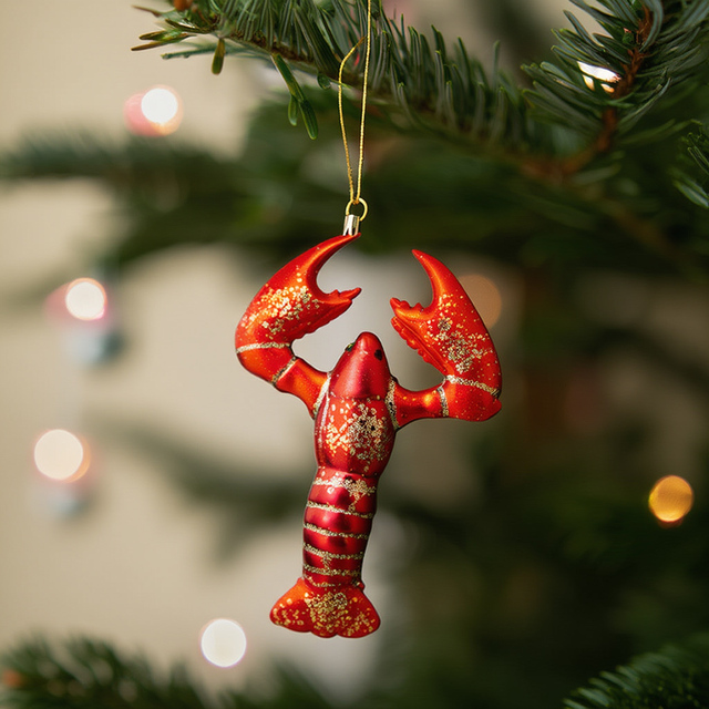【フライングタイガー2025クリスマスアイテムランキング 第8位】オーナメント(ロブスター) 385円