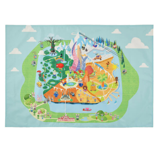 ズートピア レジャーシート (S) ポーチ入り デフォルメ Map Compact Picnic Sheet 1,500円