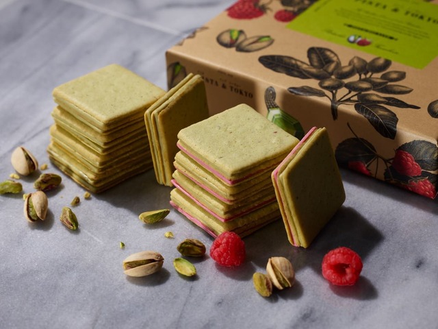 【東京ギフトパレット「2025年上半期人気お菓子ランキング」】第4位：「ピスタチオサンド アソート」10枚入 2,268円、14枚入3,186円、22枚入5,022円／PISTA & TOKYO