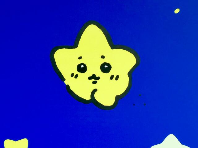 こちらは星になったハチワレ。ちいかわとの違いは眉毛に注目するとわかりやすいですよ♪