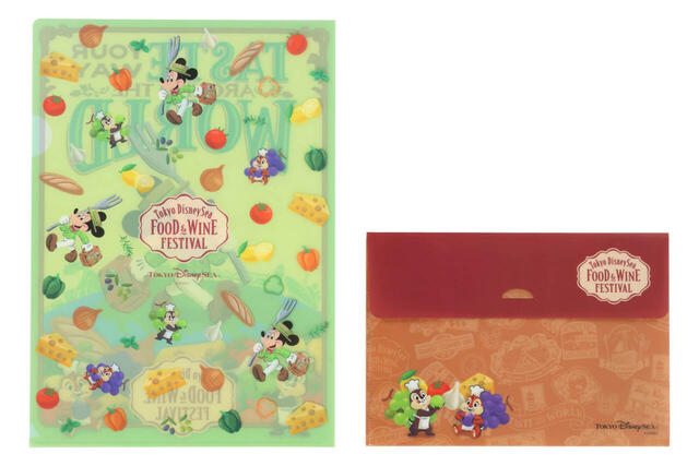 クリアホルダーセット 700円｜東京ディズニーシー・フード＆ワイン・フェスティバル スペシャルグッズ｜発売日：2025年4月7日（月）