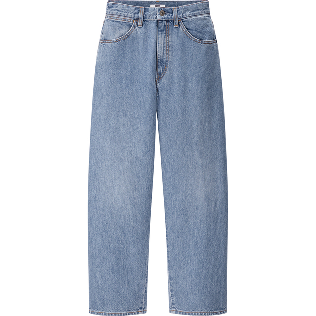 ワイドフィットカーブジーンズ（丈長め82cm）63ブルー