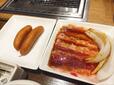 【焼肉ライク 朝焼肉セット】うす切りカルビは6枚、ウインナーは2本