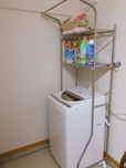 【ニトリ ステンレス洗濯機ラック】ラック使用後。一気に洗濯機周りがすっきり！