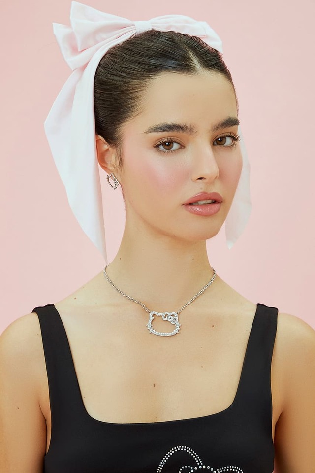 【ハローキティ×FOREVER 21】「【ハローキティ50周年】キティネックレス＆ピアスセット」¥1,980