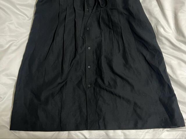 【UNIQLO リネンブレンドシャツワンピース】Aラインシルエットでキレイ見え！