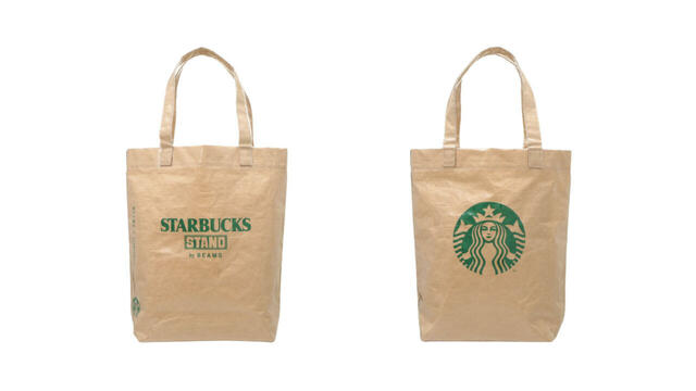 『STARBUCKS STAND by BEAMS LOGO PVC ショッパートート』 ¥11,000