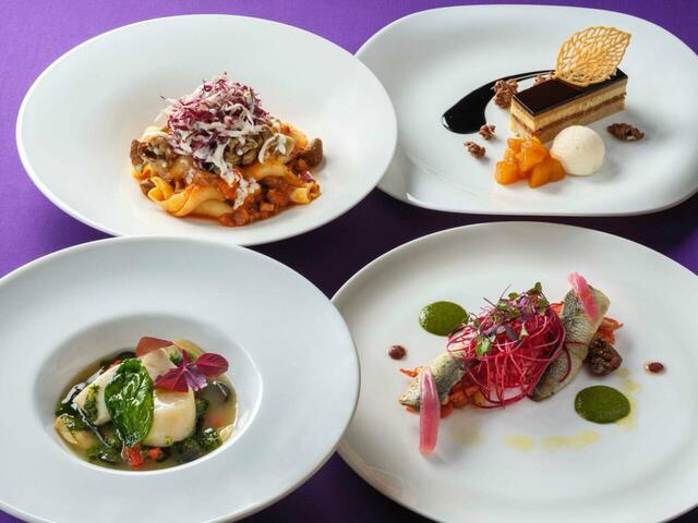 スペシャルセット 5,800円|東京ディズニーリゾート「ディズニー・ハロウィーン」スペシャルメニュー|販売店舗:東京ディズニーシー「リストランテ・ディ・カナレット」|販売期間:2025年9月16日(火)〜10月31日(金)