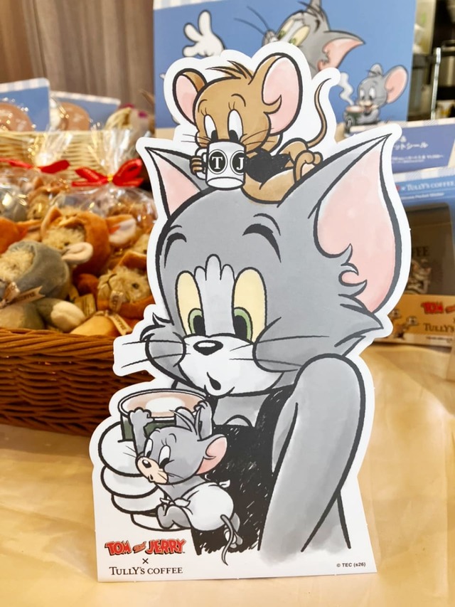 【トムとジェリー×タリーズコーヒー】店内に飾られていたトムとジェリー♪