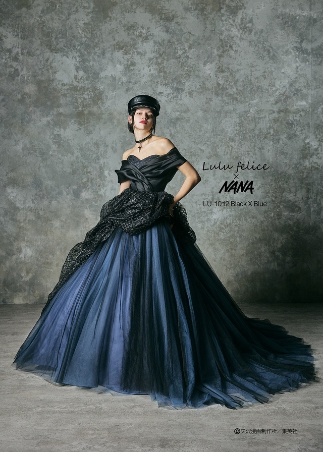 「Lulu felice×NANA」新作ウェディングドレス　LU-1012_BlackXBlue