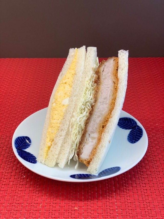 【ペアサンド（三元豚とタマゴ）　583円】飽きがこないバランスの良い組み合わせ