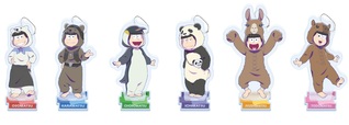 セガコラボカフェ おそ松さん×しろくまカフェ スタンド付きビッグアクリルキーホルダー (全12種)各1,200円(税込)