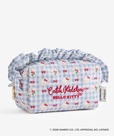 【Cath Kidston × Hello Kitty】フリルポーチ Sax 6,600円／フリルトートとお揃いの、心があたたかくなるアート
