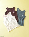 【ミッフィー×Green Parks】「miffy/ワンポイント刺しゅうタンクトップ」カラー：Khaki/Brown、価格：￥2,990