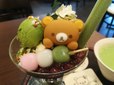 「リラックマと竹林の道抹茶パフェ」　©2018 San-X Co., Ltd. All Rights Reserved.