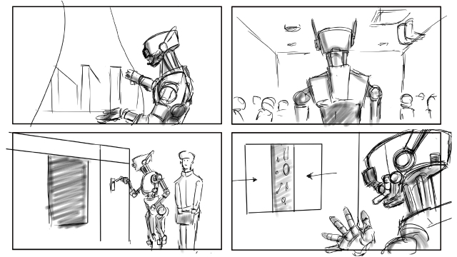 絵コンテをもとに映像のストーリーも作りこみます