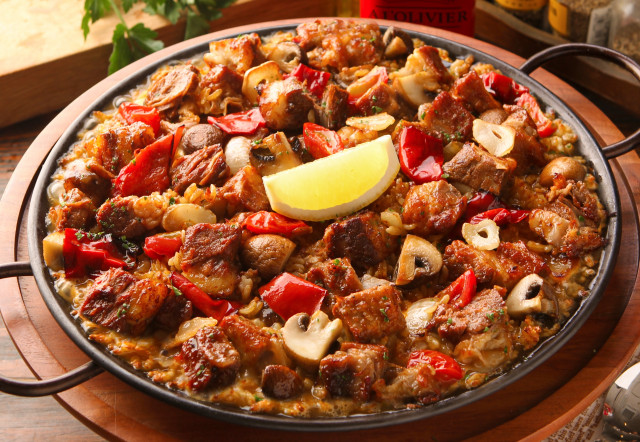 ステーキ2倍盛 極旨ステーキのパエリア