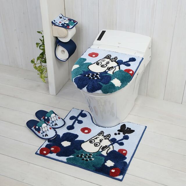 北欧調デザインのトイレマット・フタカバー「ムーミン」 税込3,520~ 6,490円