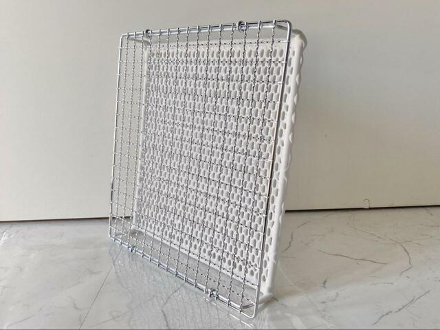 【丸十金網　セラミック焼き網】野菜やキノコなどもBBQのように仕上がりに