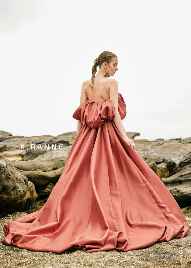 クラウディア|「K.RANNE-クランネ-」新作ウェディングドレス|KNE0046_Apricot