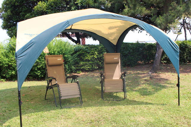 野外でチェアリング。