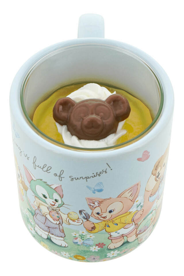 アップルゼリー&ヨーグルトムース、スーベニアカップ付き 1,200円｜東京ディズニーシー「ダッフィー＆フレンズのカム・ファインド・スプリング！」スーベニア付きメニュー｜発売日：2024年4月1日（月）