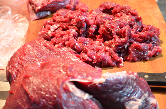 「六千牛肉湯」の解体されたばかりの牛肉