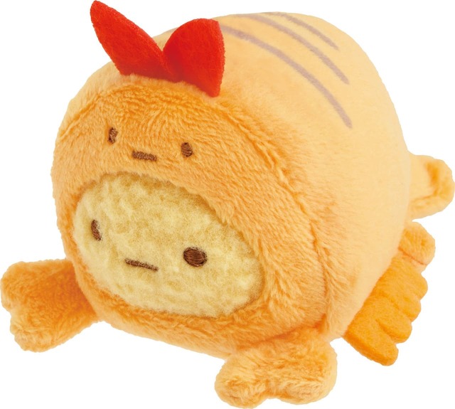 【大絶滅展×すみっコぐらし】「てのりぬいぐるみ」1,760円／えびふらいのしっぽ（ウミサソリ）