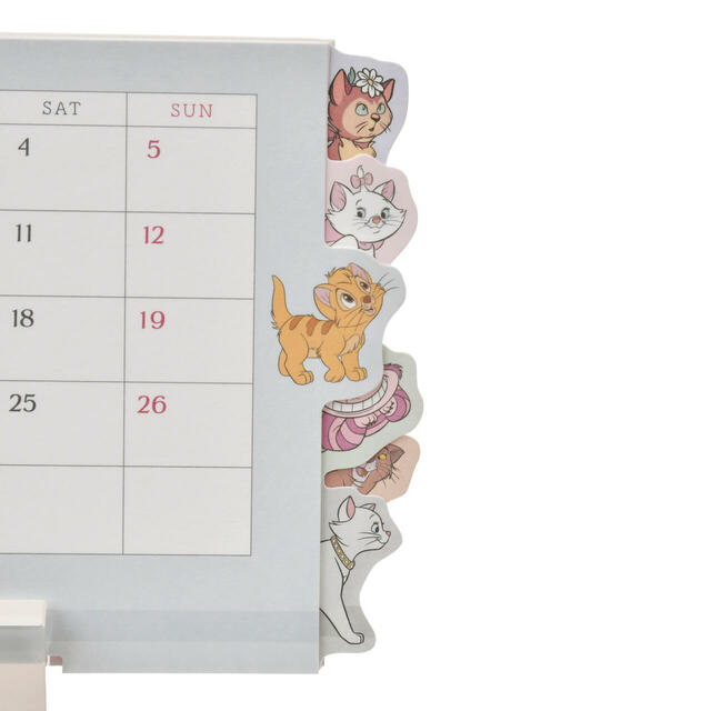 ディズニーキャラクター 卓上カレンダー スタンド付き ディズニーキャット Calendar＆Organizer 2025 1,600円