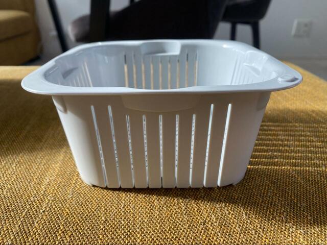 【ニトリ 下ごしらえに便利な抗菌ザルバットセット(グレー)】しっかり水が切れる作り