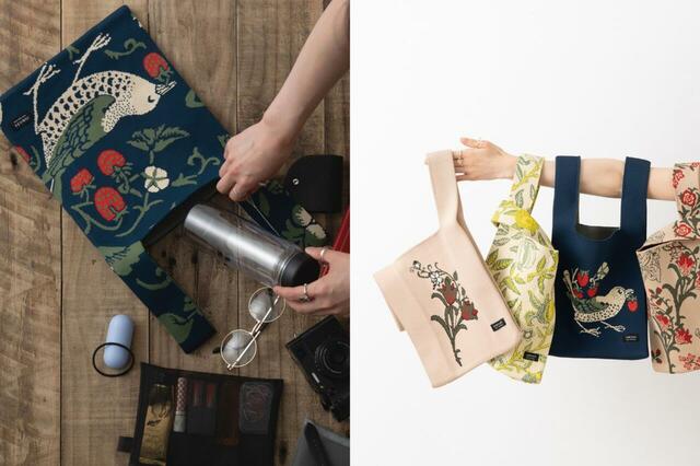 Jubilee ニットトートバッグ ウィリアムモリス柄