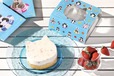 【ねこねこ いちごのサマーチーズケーキ】夏らしい涼やかなビジュアルの「ねこねこ」チーズケーキ 1台2,000円(税込み)