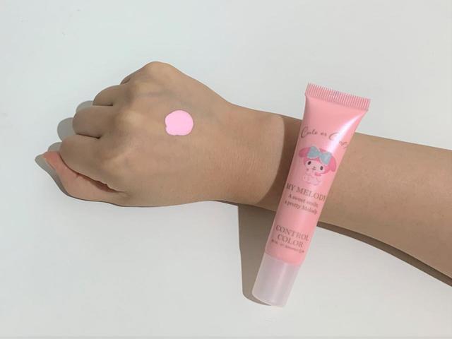 「マイメロディ コントロールカラー ペールピンク」気になる部分には重ね塗りが効果的！