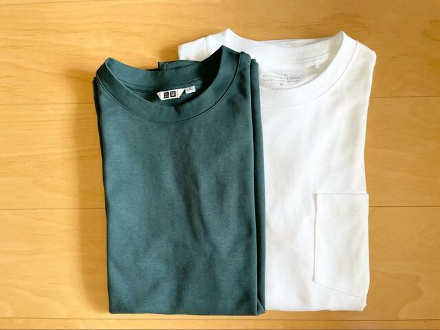 【GU ユニクロ　シンプルなTシャツ】涼しげTシャツで夏を乗り切りましょう！