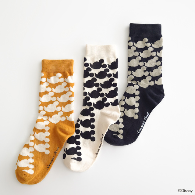 【Disney】ミッキー&フレンズ/総柄ソックス ¥1,540