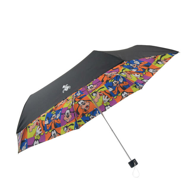 グーフィー 折りたたみ傘 晴雨兼用 ポーチ入り カラーブロック SHINY DAY 3,500円