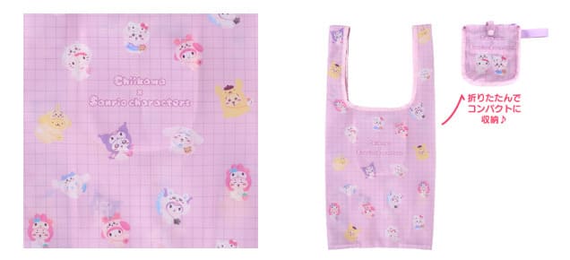【ちいかわ×サンリオキャラクターズ】エコバッグ 1,496円／約幅30×高さ64cm