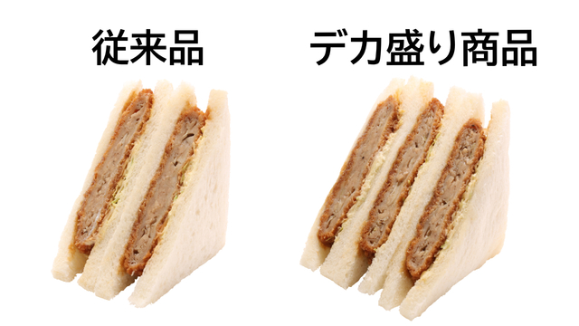 「​​​トリプルメンチカツサンド」＜価格：298円（税込）＞【ローソンストア100の『デカ盛りチャレンジ』が帰ってきた！お値段据え置きの“ボリュームアップ商品”が続々登場！】