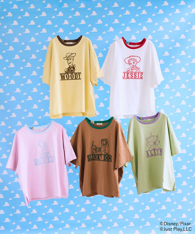 「earth music&ecology(アース ミュージック&エコロジー)」リンガーTシャツ/TOY STORY(¥3,850)