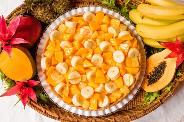 【キル フェ ボン】「南国フルーツのタルト」南国の香りいっぱいのタルト