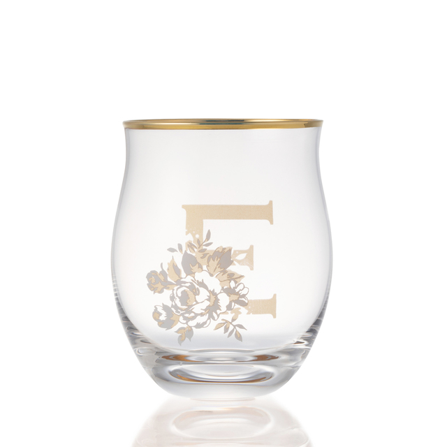 フラワー イニシャル グラス