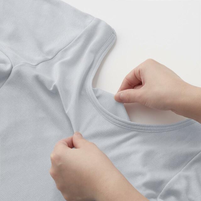 汗取りインナー・綿混背中二重三分袖（超大汗さん）｜￥ 2,590 （税込）