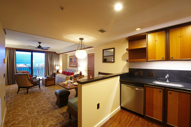 アウラニの1ベッドルームのモデルルーム。もっと広いお部屋もあるそうです