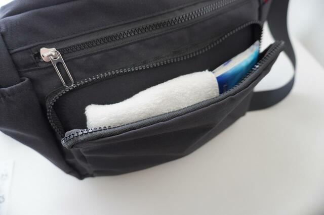 マチがあるポケットにはタオルハンカチを入れると◎