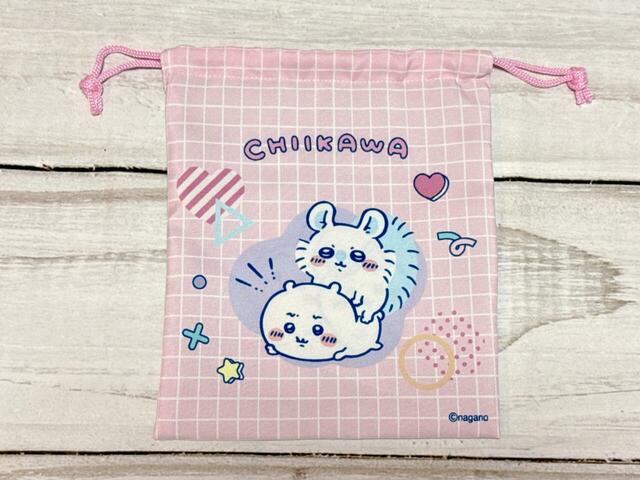 【ちいかわ DAISO限定デザイン】「巾着 ちいかわ」税込220円